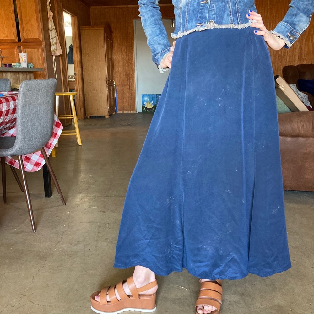 Vintage blue maxi skirt.